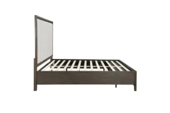 Landon Upholstered Panel Bed In Walnut, Queen