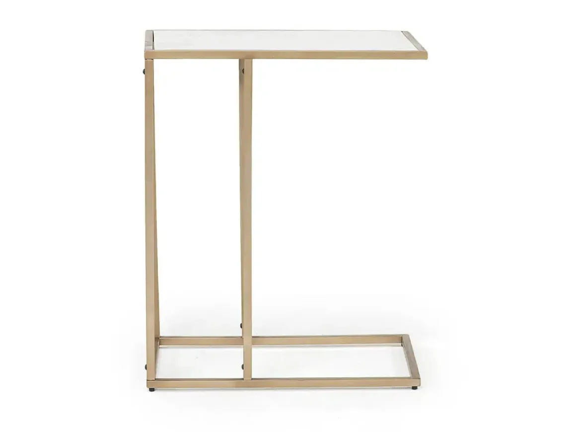 Lanport Accent Table In Champagne White