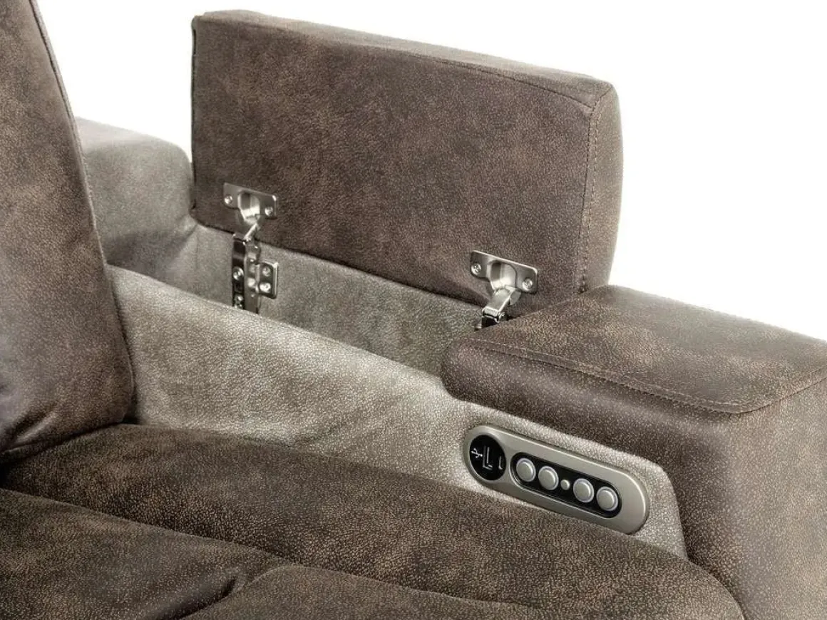 Lantana 2 Power Sofa In Rocky Gray/Brown