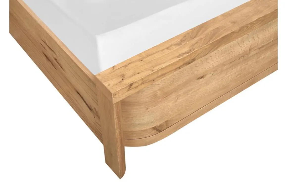 Laramie Panel Bed, Dresser, Mirror & 2 Drawer Nightstand In Honey Wheat, Queen