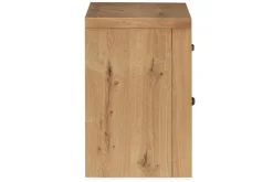 Laramie Panel Bed W/ Storage, Dresser, Mirror & 2 Drawer Nightstand In Honey Wheat, Queen