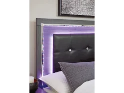 Lodanna Panel Bed, Dresser, Mirror & Nightstand In Gray