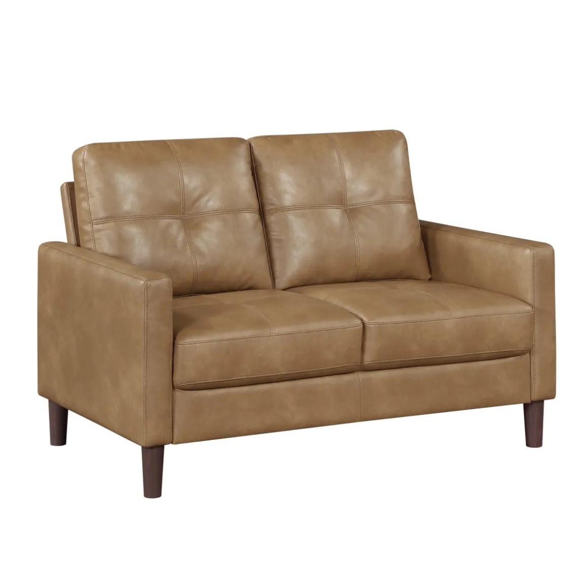 Lois Loveseat In Camel Brown