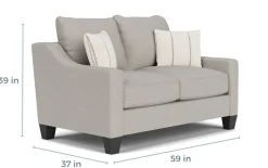 Lucy Sofa & Loveseat In Splash Linen