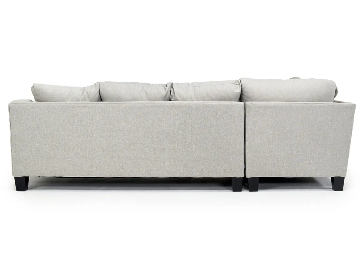 Lucy Tux Queen Sleeper Sectional In Splash Linen, Right Facing