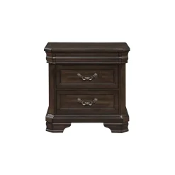Lyndhurst Sleigh Bed W/ Storage, Dresser, Mirror & Nightstand In Vintage White, Queen