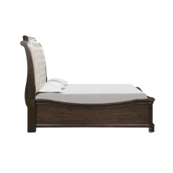 Lyndhurst Sleigh Bed W/ Storage In Vintage White, Queen