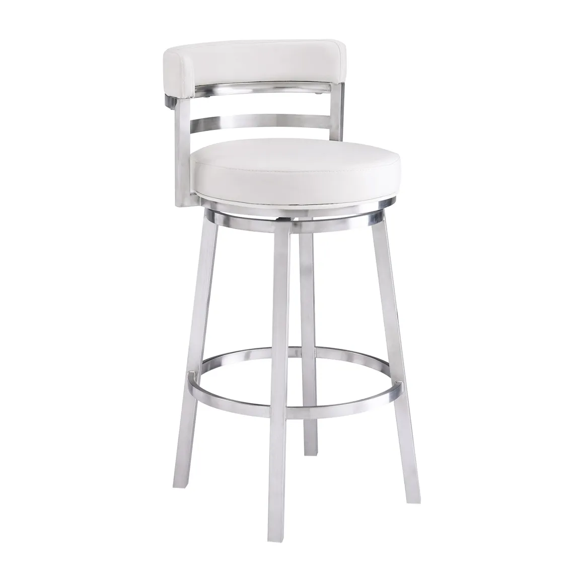 Madrid Counter Height Stool In Auburn & Brown, Swivel
