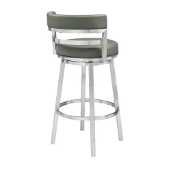 Madrid Swivel Barstool In Gray