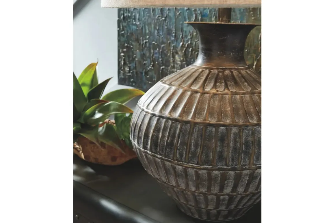 Magan Table Lamp In Antique Bronze Finish