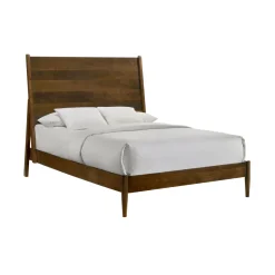 Malibu Panel Bed, Dresser, Mirror & Nightstand In Walnut, Twin