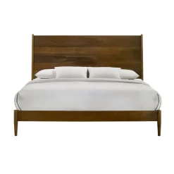 Malibu Panel Bed, Dresser, Mirror & Nightstand In Walnut, Twin
