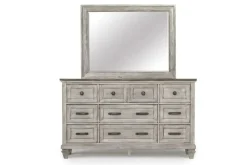 Mariana Bed, Dresser, Mirror & Nightstand In Vintage Creme, Queen