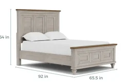 Mariana Panel Bed In Vintage Creme, Queen