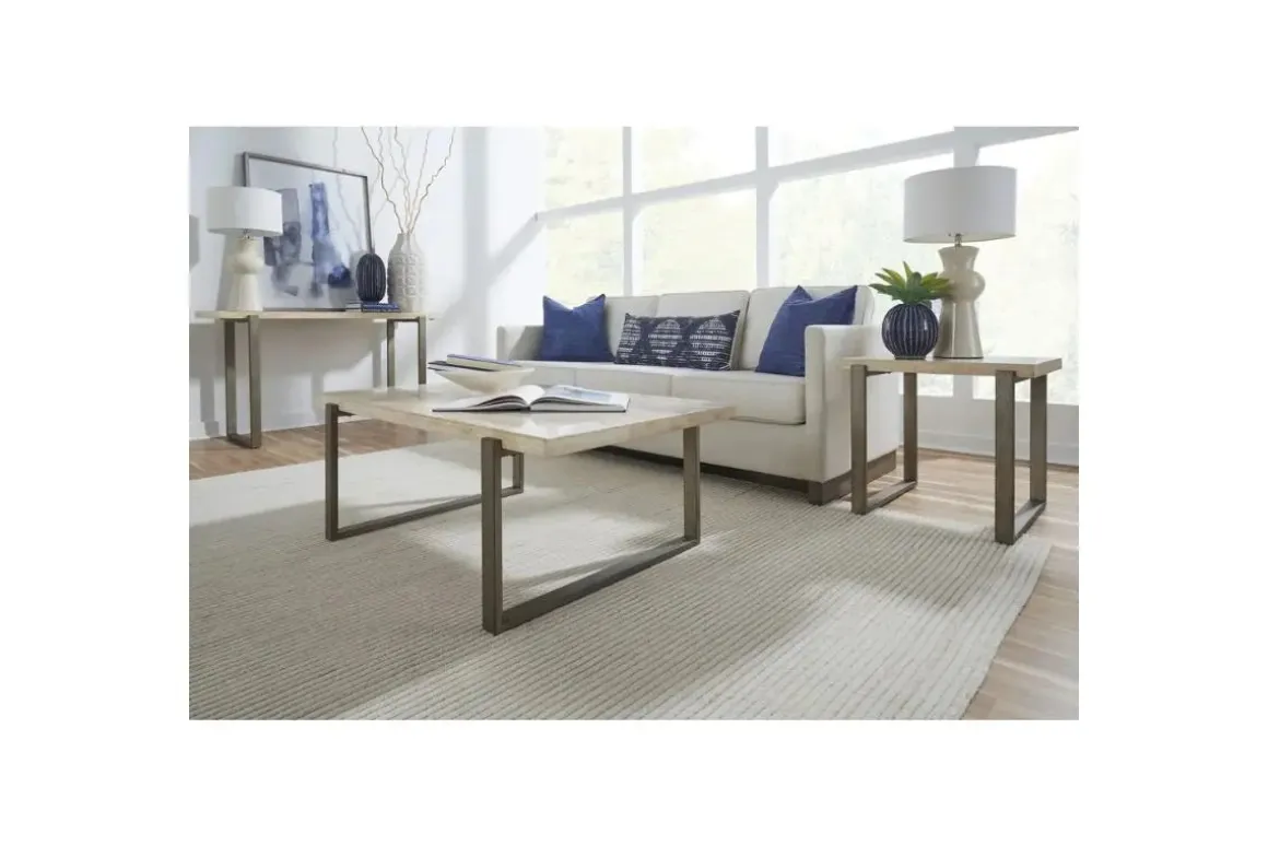 Mario Sofa Table In Travertine