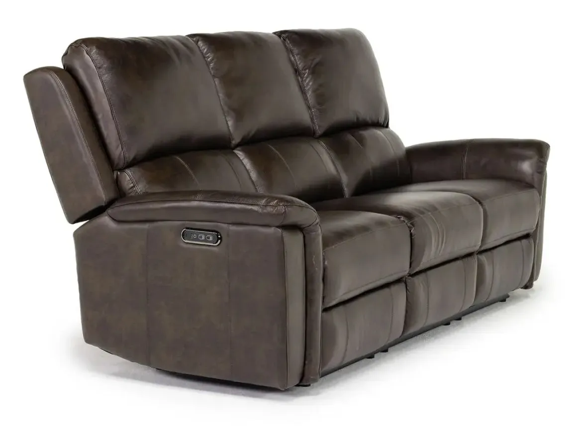 Martina 2 Power Sofa & Loveseat In Dark Brown
