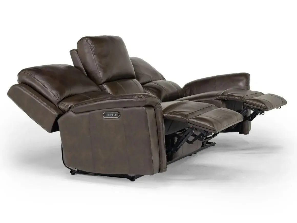Martina 2 Power Sofa & Loveseat In Dark Brown