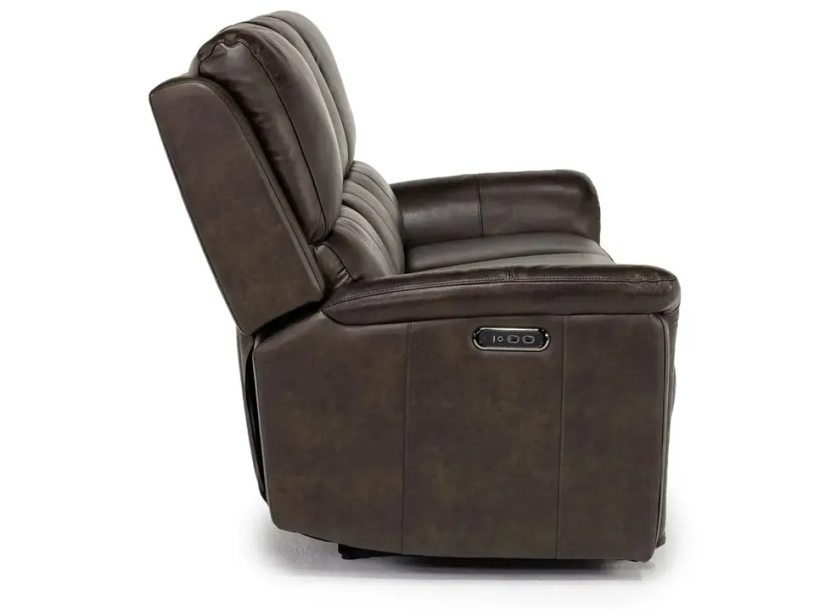 Martina 2 Power Sofa & Loveseat In Dark Brown