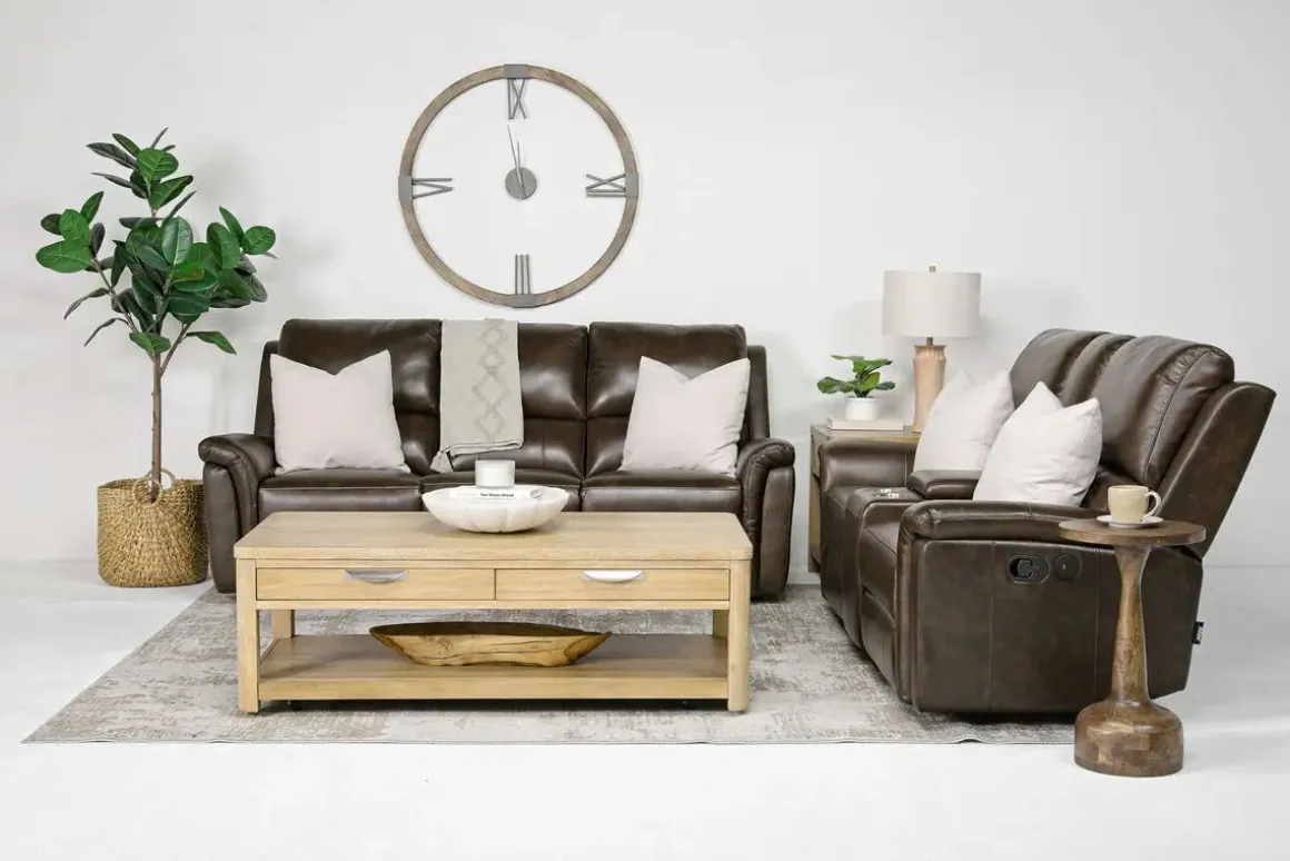 Martina Reclining Sofa In Dark Brown