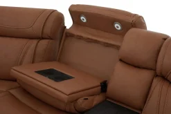 Max 6 Piece 2 Power Sectional In Aline Timber Leather