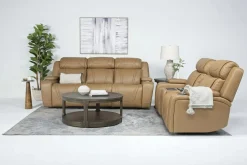 Max 2 Power Sofa In Aline Butternut Leather