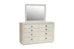 Maxime Platform Bed, Dresser, Mirror & Nightstand In Sugar, Full