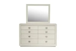 Maxime Platform Bed, Dresser, Mirror & Nightstand In Sugar, Full