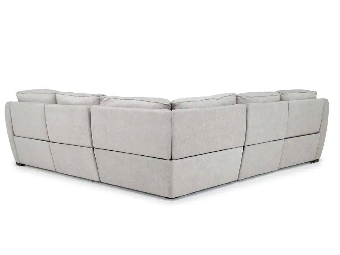 Mayflower 5 Piece 2 Power Sectional W/ 2 Power Armless Recliner In Ashland Sand