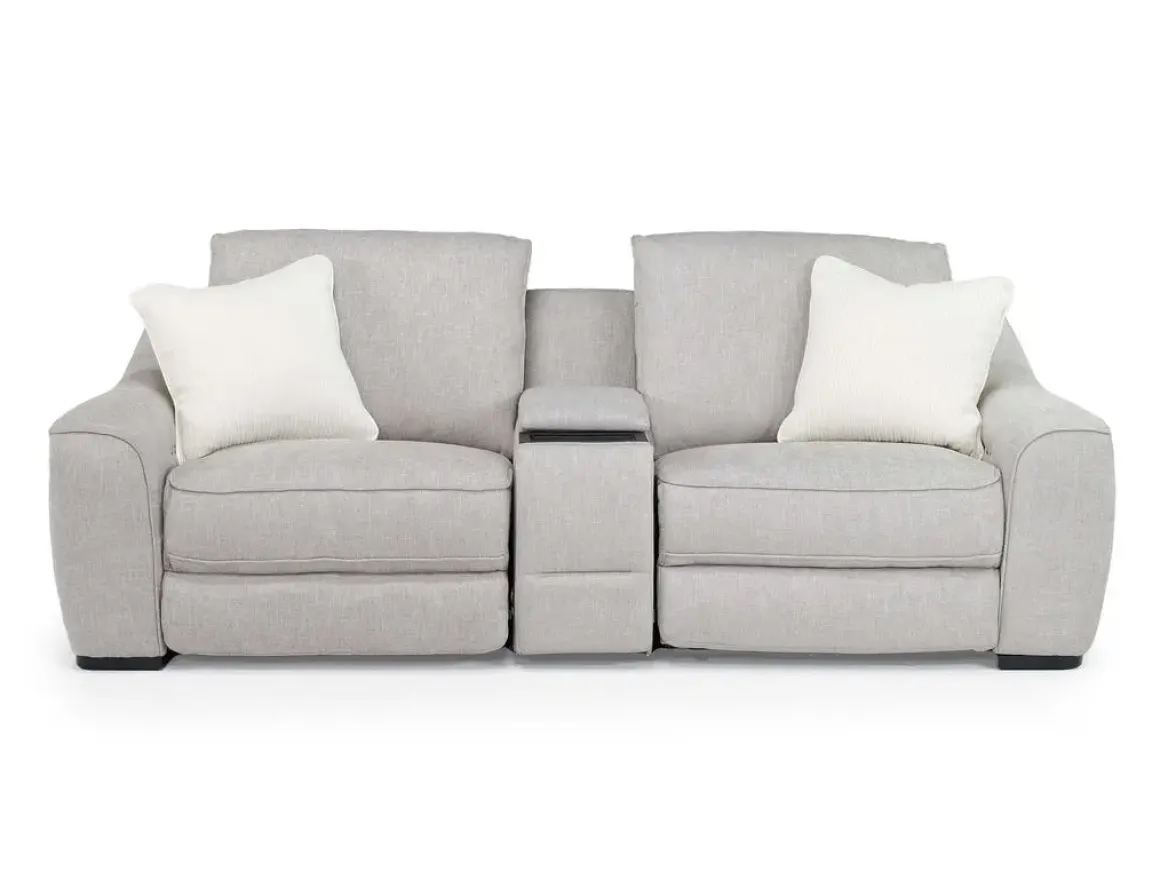 Mayflower 2 Power Audio Console Loveseat In Ashland Sand