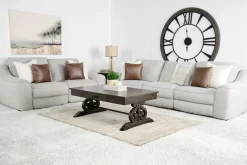 Mayflower 2 Power Sofa & Loveseat In Ashland Sand