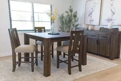 Meadow Counter Height Dining Table & 4 Stools In Brown