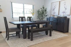 Meadow Dining Bench In Gray