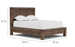 Meadow Panel Bed W/ Storage In Brown, Full
