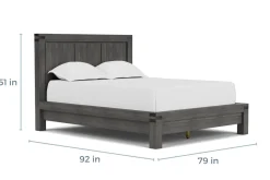 Meadow Panel Storage Bed, Dresser, Mirror & Nightstand In Gray, Full