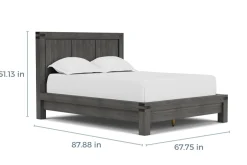 Meadow Panel Storage Bed, Dresser, Mirror & Nightstand In Gray, Full