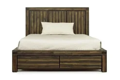 Meadow Panel Storage Bed, Dresser, Mirror & Nightstand In Gray, Full