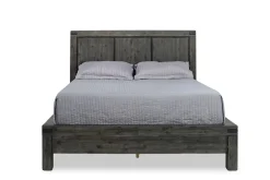 Meadow Panel Storage Bed, Dresser, Mirror & Nightstand In Gray, Full