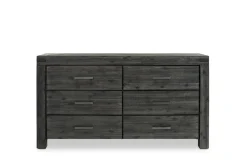 Meadow Panel Storage Bed, Dresser, Mirror & Nightstand In Gray, Full