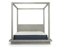 Melbourne Canopy Bed, Dresser, Mirror, Nightstand In Brown Mel, Queen