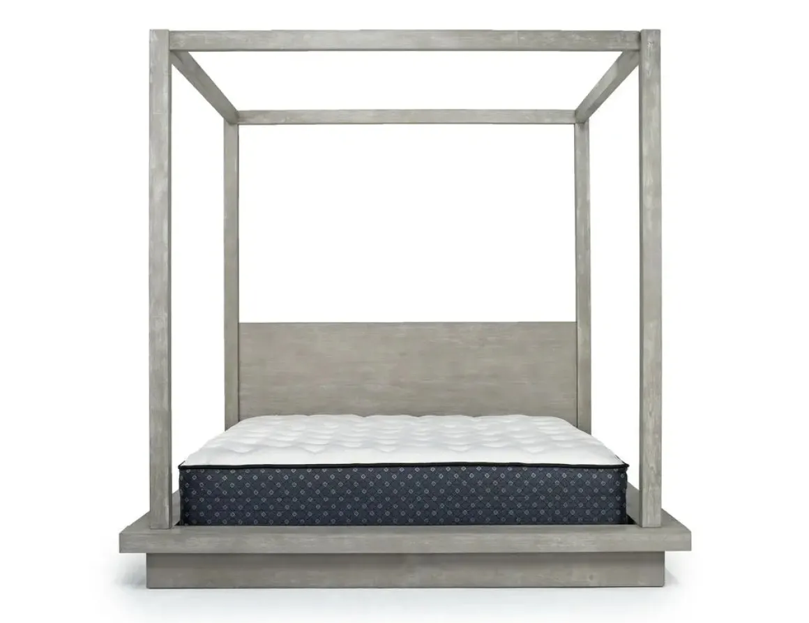 Melbourne Canopy Bed, Dresser, Mirror, Nightstand In Brown Mel, Queen