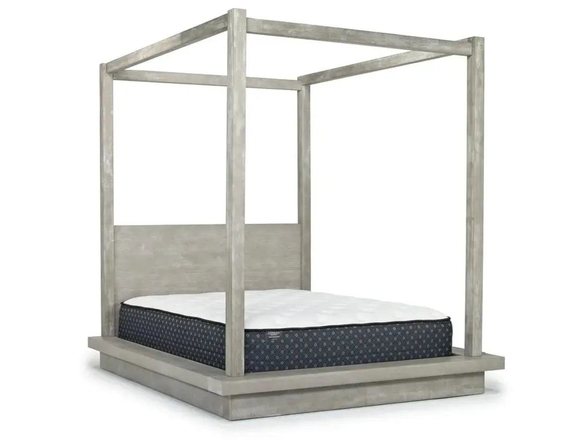 Melbourne Canopy Bed In Mineral, Queen