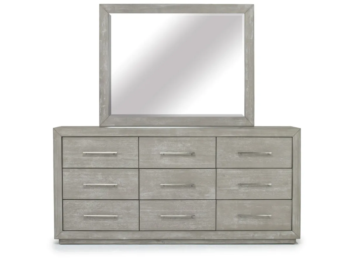 Melbourne Panel Bed, Dresser, Mirror & Nightstand In Brown Mel, Full