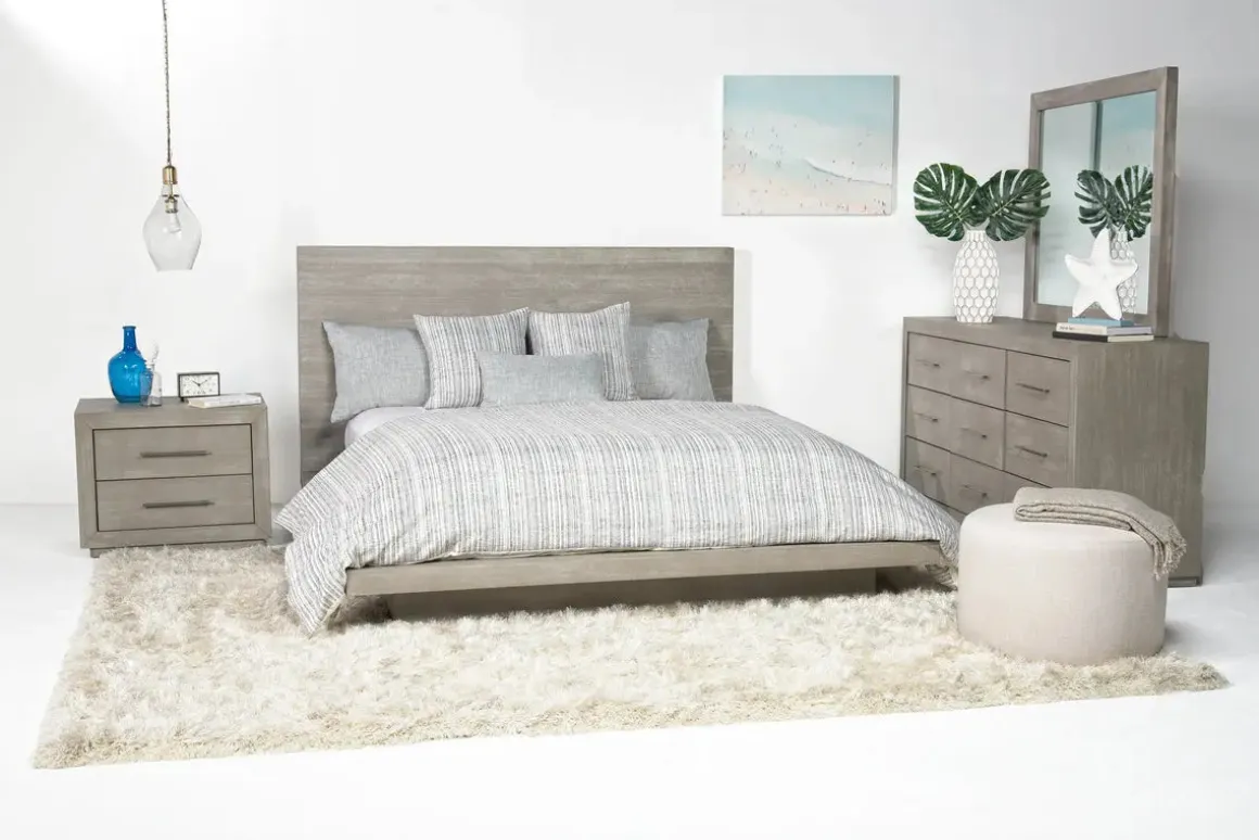 Melbourne Panel Bed, Dresser, Mirror & Nightstand In Brown Mel, Full