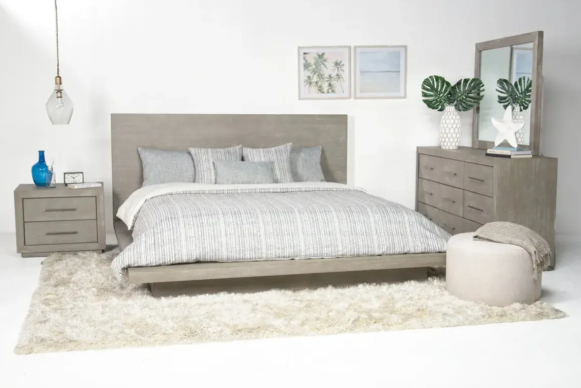 Melbourne Panel Bed, Dresser, Mirror & Nightstand In Brown Mel, Full