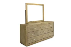 Melbourne Panel Bed, Dresser, Mirror & Nightstand In Brown Mel, Full