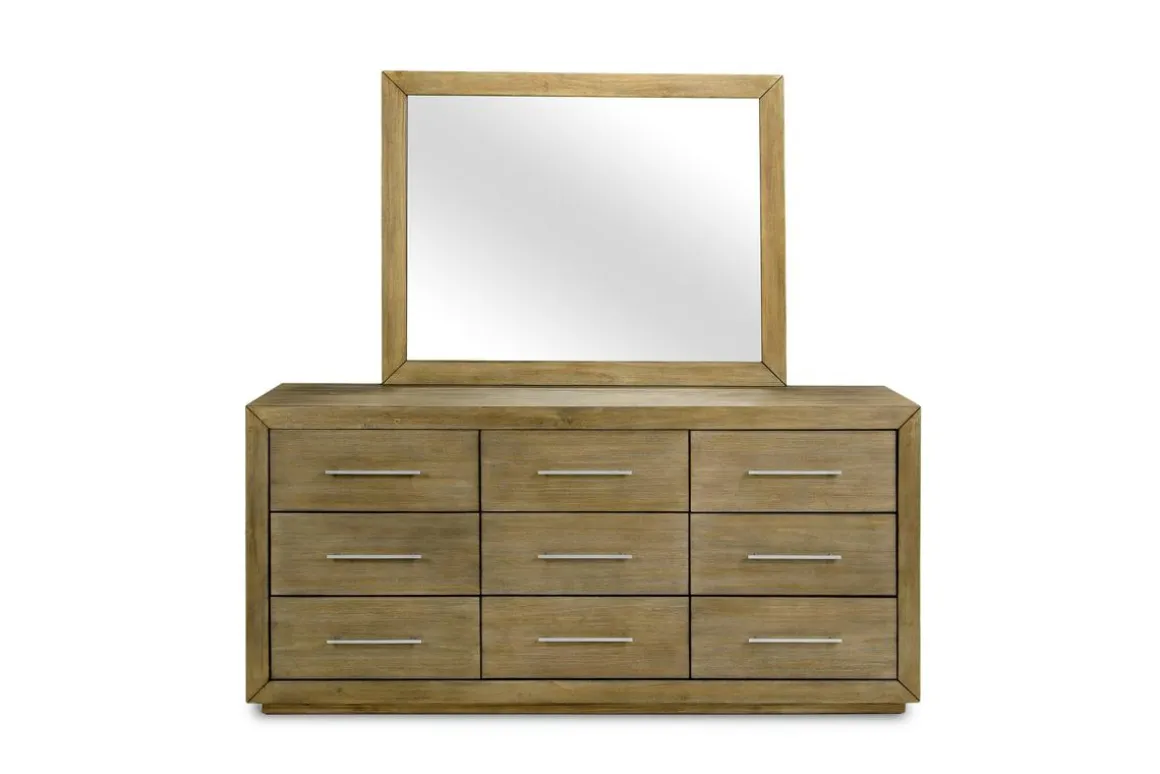 Melbourne Panel Bed, Dresser, Mirror & Nightstand In Brown Mel, Full