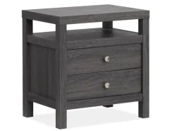 Merrifield Panel Bed, Dresser, Mirror & Nightstand In Pecan Sandy, Twin