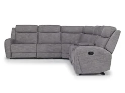 Mia 6 Piece Reclining Sectional W/ Armless Recliner In Gray