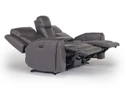 Mia 2 Power Console Loveseat In Gray