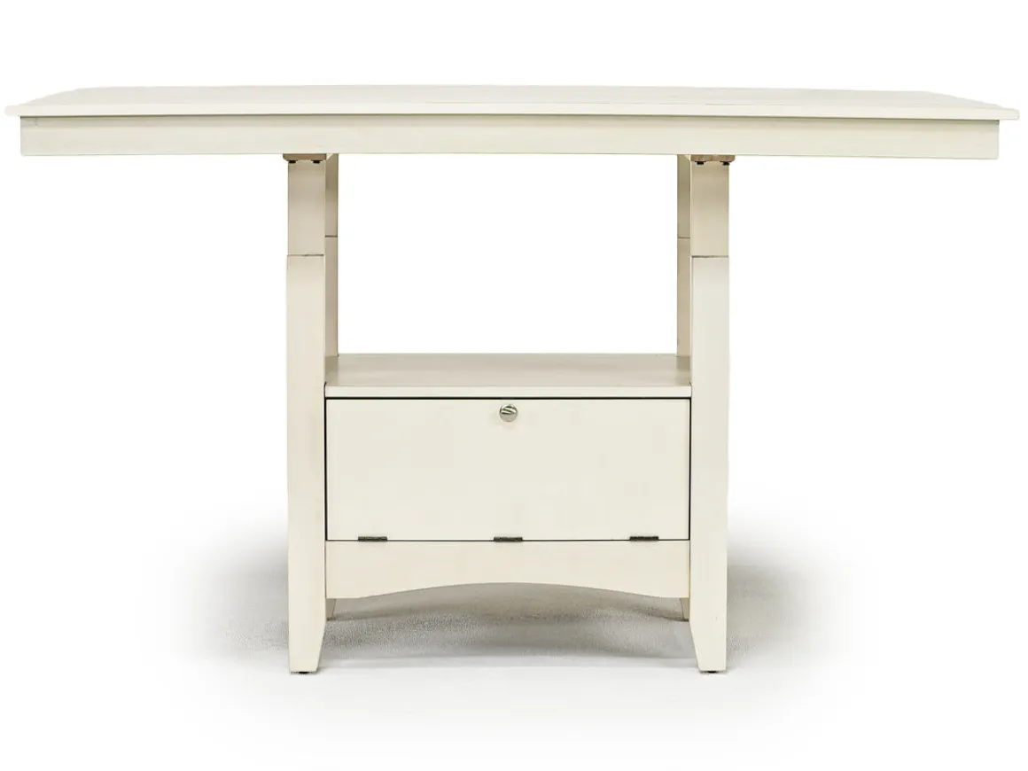Miami Adjustable Dining Table & 4 Stools In Gray